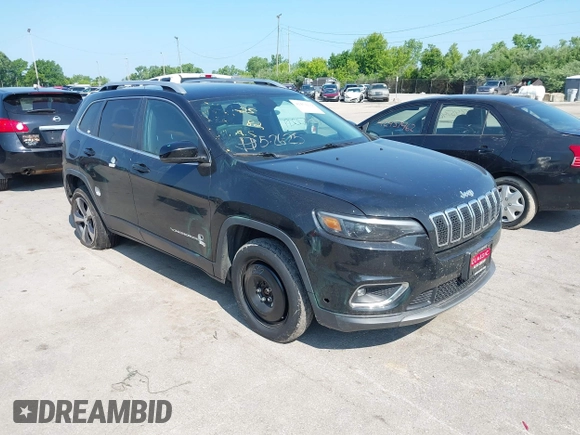 2019 Jeep Cherokee Limited with VIN 1C4PJMDX0KD351884, listed as a IAAI auction lot 42452219 with 112,485 mi miles and . Bid and sale history available at DreamBid. Image 1.