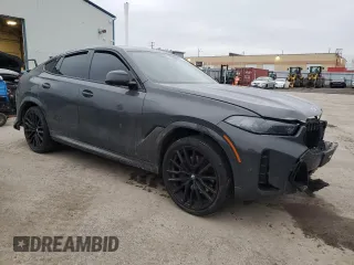 2024 BMW X6 xDrive40i with VIN 5UX33EX01R9T50154, listed as a Copart auction lot 85329074 with 0 mi miles and Salvage Title. Bid and sale history available at carsss.com. Image 4.