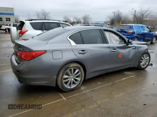 2017 Infiniti Q50 2.0t Premium with VIN JN1CV7AR5HM682420, listed as a Copart auction lot 43819665 with 117,620 mi miles and Salvage Title. Bid and sale history available at carsss.com. Image 3.