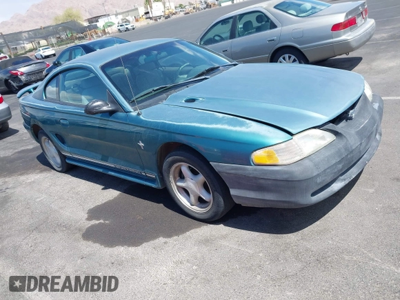 1997 Ford Mustang with VIN 1FALP4049VF200422, listed as a IAAI auction lot 42073947 with 157,937 mi miles. Bid and sale history available at carsss.com. Image 1.