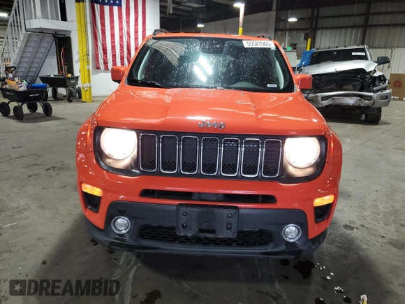 2019 Jeep Renegade Latitude z VIN ZACNJBBB4KPK02492, wystawiony jako Copart lot #55523965 z przebiegiem 60 083 mil mil oraz Szkoda całkowita • Salvage title. Historia ofert i sprzedaży dostępna na DreamBid. Obrazek 5.