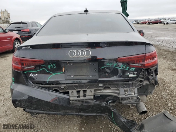 2018 Audi A4 Premium with VIN WAUKMAF46JN015813, listed as a Copart auction lot 86004134 with 0 mi miles and Salvage Title. Bid and sale history available at carsss.com. Image 6.