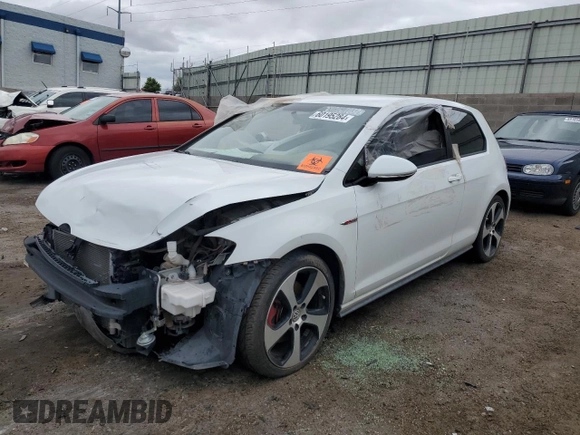 2015 Volkswagen Golf GTI S with VIN 3VWYT7AU9FM031416, listed as a Copart auction lot 60195284 with Not Provided miles and Salvage Title. Bid and sale history available at carsss.com. Image 1.