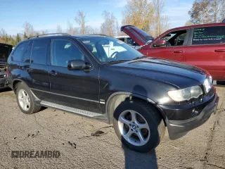 2002 BMW X5 3.0i with VIN 5UXFA53522LP40998, listed as a Copart auction lot 43245775 with 0 mi miles and Salvage Title. Bid and sale history available at carsss.com. Image 4.