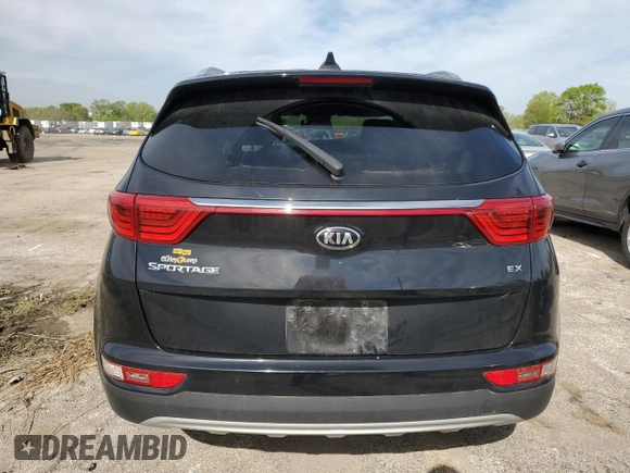 2018 Kia Sportage EX with VIN KNDPN3AC9J7398389, listed as a Copart auction lot 55902125 with 154,786 mi miles and Salvage title. Bid and sale history available at DreamBid. Image 6.