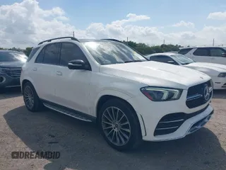 2021 Mercedes-Benz GLE 450 with VIN 4JGFB5KB0MA489267, listed as a IAAI auction lot 41709186 with 47,398 mi miles and . Bid and sale history available at DreamBid. Image 1.