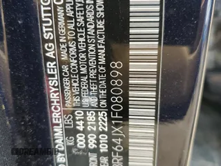 2001 Mercedes-Benz C 320 with VIN WDBRF64JX1F080898, listed as a Copart auction lot 55678364 with Not Provided miles and Clean Title. Bid and sale history available at DreamBid. Image 12.