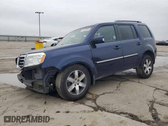2013 Honda Pilot Touring with VIN 5FNYF3H94DB028123, listed as a Copart auction lot 45670505 with 2,142,143 mi miles and Salvage Title. Bid and sale history available at DreamBid. Image 1.