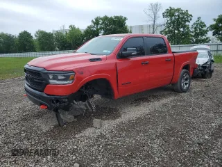 2021 Ram 1500 Big Horn with VIN 1C6SRFFT9MN696151, listed as a Copart auction lot 61469145 with 51,292 mi miles and Salvage title. Bid and sale history available at DreamBid. Image 1.