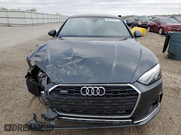 2021 Audi A5 Sportback Premium with VIN WAUABCF58MA062598, listed as a Copart auction lot 49199743 with 0 mi miles and Salvage Title. Bid and sale history available at carsss.com. Image 5.