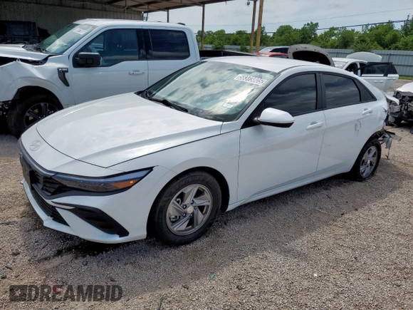 2024 Hyundai Elantra SE with VIN KMHLL4DG6RU851739, listed as a Copart auction lot 58373805 with 7,641 mi miles and Clean title. Bid and sale history available at DreamBid. Image 1.