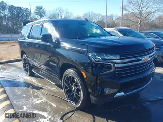 2023 Chevrolet Tahoe LT with VIN 1GNSKNKD1PR129457, listed as a IAAI auction lot 41280748 with 28,828 mi miles. Bid and sale history available at carsss.com. Image 1.