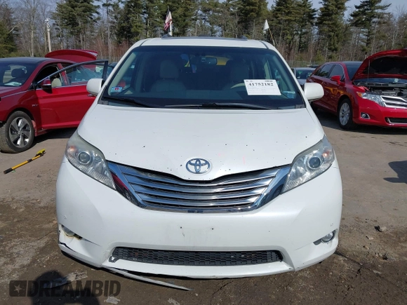 2011 Toyota Sienna XLE AAS with VIN 5TDYK3DC7BS054012, listed as a IAAI auction lot 41752182 with 123,226 mi miles and . Bid and sale history available at DreamBid. Image 12.