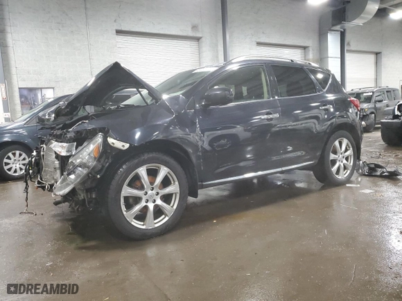 2013 Nissan Murano SL with VIN JN8AZ1MW7DW312578, listed as a Copart auction lot 45735875 with 159,093 mi miles and Salvage Title. Bid and sale history available at carsss.com. Image 1.