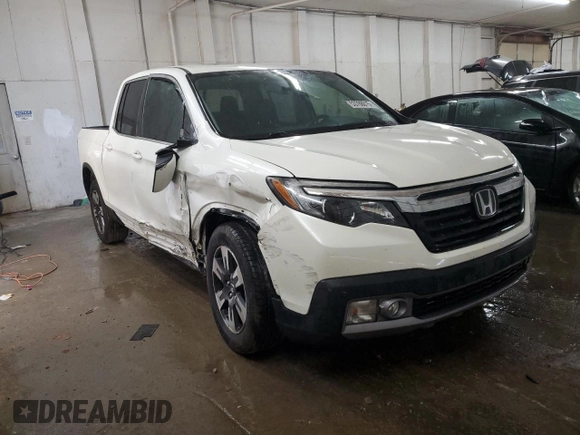 2019 Honda Ridgeline RTL-T with VIN 5FPYK2F60KB001455, listed as a Copart auction lot 53786015 with 61,050 mi miles and Salvage title. Bid and sale history available at DreamBid. Image 4.