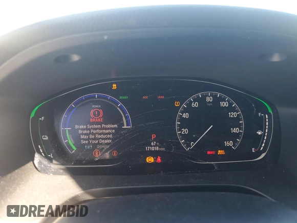 2020 Honda Insight Touring with VIN 19XZE4F96LE002563, listed as a Copart auction lot 50159465 with 171,018 mi miles and Salvage Title. Bid and sale history available at carsss.com. Image 9.