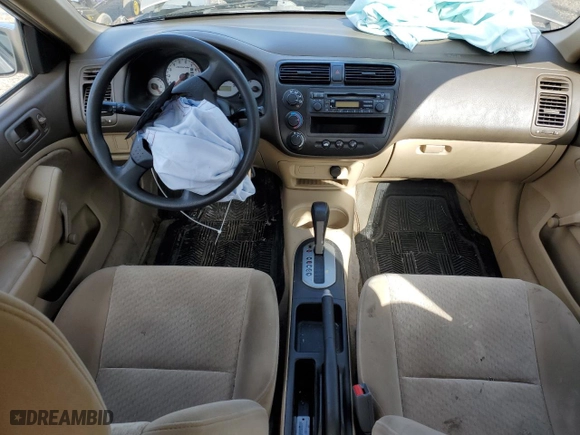 2003 Honda Civic DX with VIN 2HGES16413H905347, listed as a Copart auction lot 43320355 with 169,823 mi miles and Salvage Title. Bid and sale history available at carsss.com. Image 8.