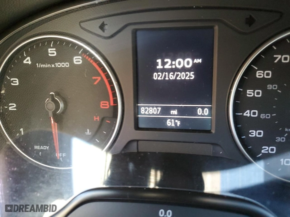2017 Audi A3 Sedan Premium with VIN WAUB8GFF9H1025696, listed as a Copart auction lot 46700305 with 82,807 mi miles and Salvage Title. Bid and sale history available at carsss.com. Image 9.