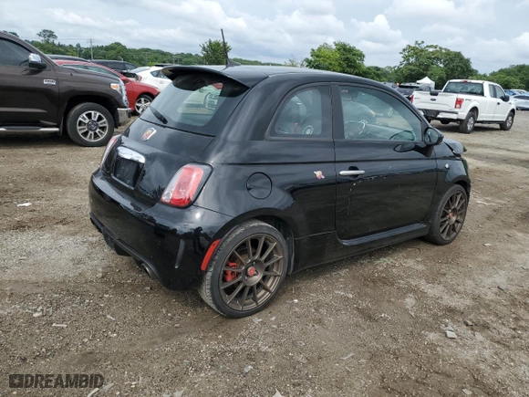 2017 FIAT 500 Abarth with VIN 3C3CFFFH8HT621291, listed as a Copart auction lot 63133054 with NaN miles and Salvage Title. Bid and sale history available at carsss.com. Image 3.