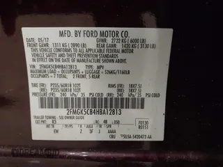 2017 Ford Flex SEL with VIN 2FMGK5C84HBA12813, listed as a IAAI auction lot 41687381 with 115,260 mi miles. Bid and sale history available at carsss.com. Image 9.