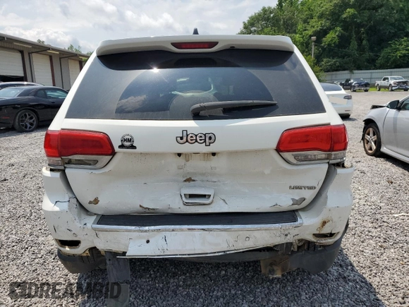 2016 Jeep Grand Cherokee Limited 75th Anniversary with VIN 1C4RJEBG0GC358588, listed as a Copart auction lot 57585695 with 221,460 mi miles and Salvage title. Bid and sale history available at DreamBid. Image 6.