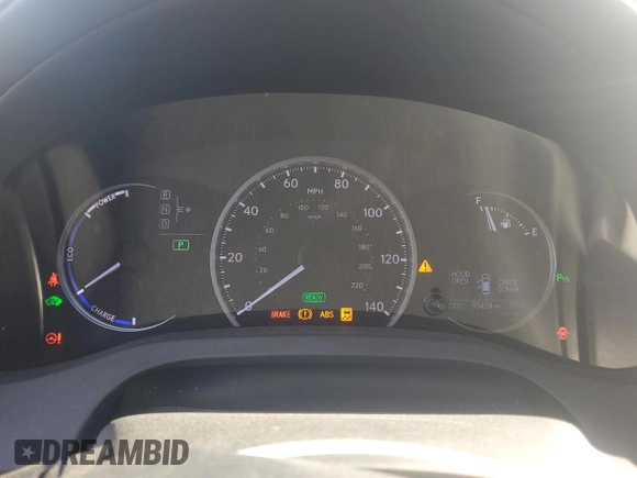 2013 Lexus CT 200h with VIN JTHKD5BH8D2167566, listed as a Copart auction lot 63440655 with 93,424 mi miles and Salvage title. Bid and sale history available at DreamBid. Image 9.