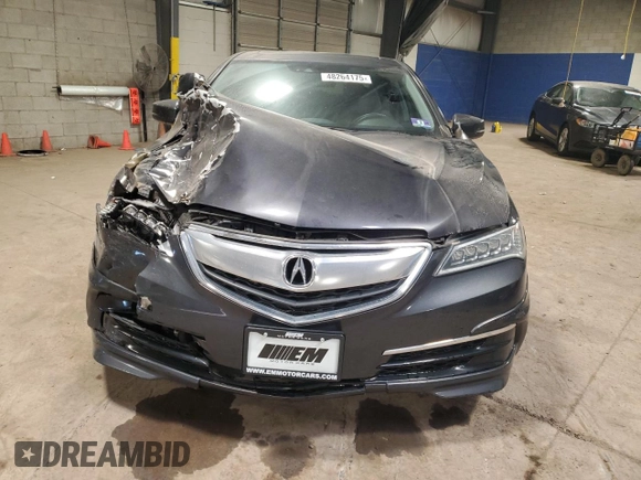 2015 Acura TLX Technology with VIN 19UUB2F53FA003635, listed as a Copart auction lot 48264175 with 124,818 mi miles and Salvage title. Bid and sale history available at DreamBid. Image 5.