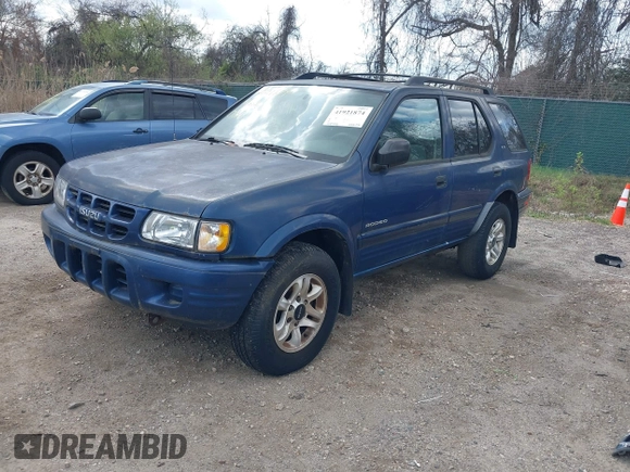 2002 Isuzu Rodeo S with VIN 4S2CK58W124320988, listed as a IAAI auction lot 41921874 with 227,320 mi miles and . Bid and sale history available at DreamBid. Image 2.