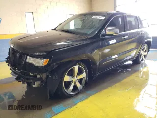 2015 Jeep Grand Cherokee Overland with VIN 1C4RJFCG8FC653117, listed as a Copart auction lot 49254595 with 142,359 mi miles and Clean Title. Bid and sale history available at carsss.com. Image 1.