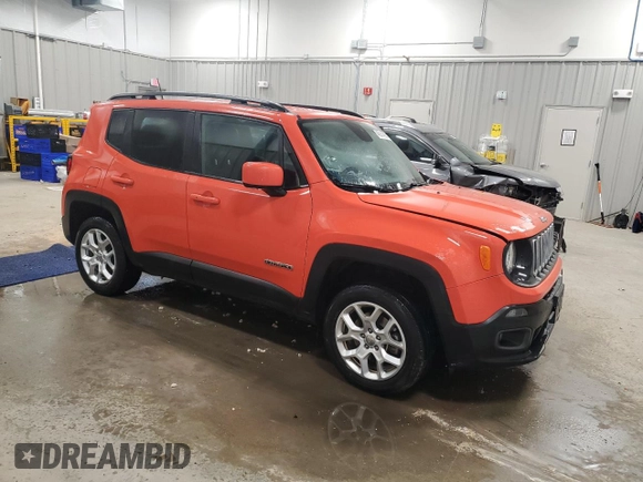 2018 Jeep Renegade Latitude with VIN ZACCJBBB3JPH01860, listed as a Copart auction lot 46614685 with 67,118 mi miles and Salvage title. Bid and sale history available at DreamBid. Image 4.