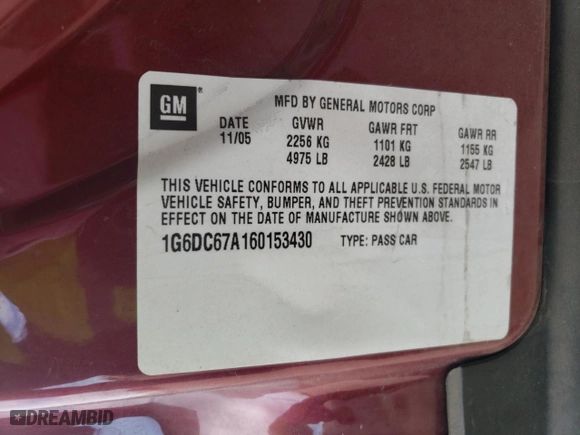 2006 Cadillac STS with VIN 1G6DC67A160153430, listed as a Copart auction lot 77452004 with 128,710 mi miles and Salvage Title. Bid and sale history available at carsss.com. Image 13.