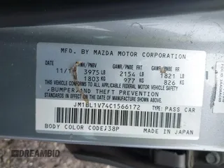 2012 Mazda 3 i Touring with VIN JM1BL1V74C1566172, listed as a IAAI auction lot 42435843 with Not provided miles and . Bid and sale history available at DreamBid. Image 9.