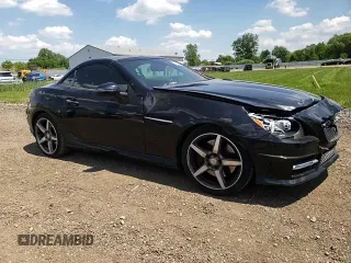 2015 Mercedes-Benz SLK-Class SLK 350 with VIN WDDPK5HA0FF110366, listed as a Copart auction lot 55655064 with 45,317 mi miles and Salvage Title. Bid and sale history available at carsss.com. Image 10.