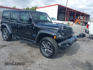 2024 Jeep Wrangler Sport S with VIN 1C4RJXN65RW317129, listed as a IAAI auction lot 42144137 with 11,073 mi miles and . Bid and sale history available at DreamBid. Image 1.
