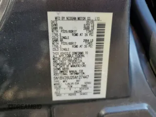 2005 Nissan Quest SE with VIN 5N1BV28U25N127447, listed as a Copart auction lot 68610624 with 0 mi miles and Salvage Title. Bid and sale history available at carsss.com. Image 15.