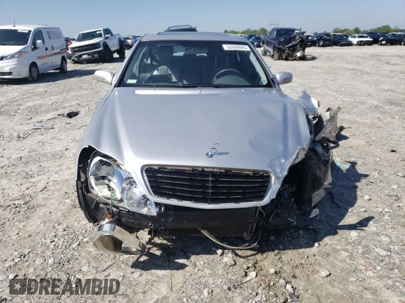 2002 Mercedes-Benz S-Class 5.0L with VIN WDBNG75J72A236202, listed as a Copart auction lot 52209845 with 0 mi miles and Salvage Title. Bid and sale history available at carsss.com. Image 5.
