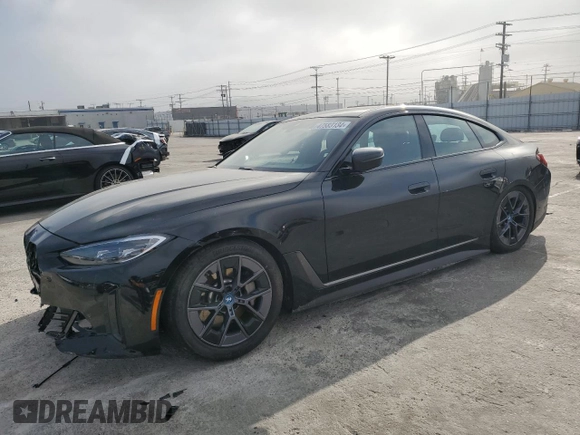 2023 BMW i4 eDrive35 with VIN WBY43AW07PFR42901, listed as a Copart auction lot 47583134 with 18,638 mi miles. Bid and sale history available at carsss.com. Image 1.