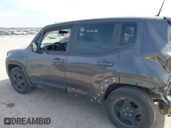 2018 Jeep Renegade Sport with VIN ZACCJAAB5JPG70171, listed as a IAAI auction lot 41818247 with 103,741 mi miles and . Bid and sale history available at DreamBid. Image 14.