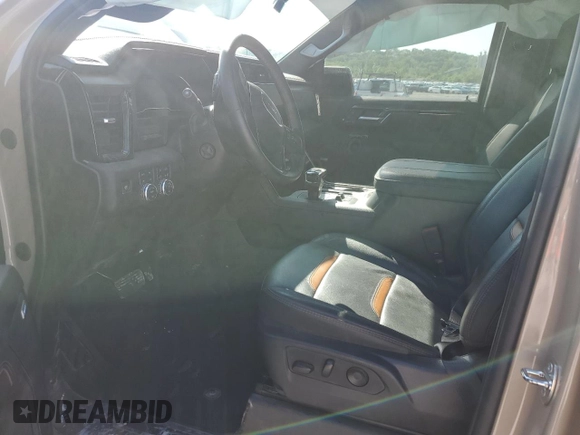 2023 GMC Sierra 1500 AT4 with VIN 1GTUUEE89PZ218574, listed as a Copart auction lot 55883305 with 34,239 mi miles and Salvage title. Bid and sale history available at DreamBid. Image 7.
