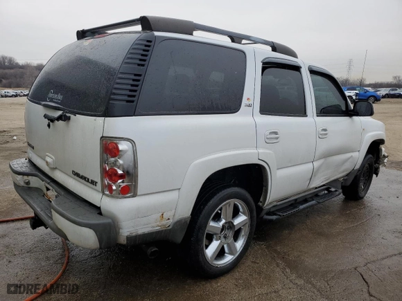 2005 Chevrolet Tahoe Z71 with VIN 1GNEK13T65R197195, listed as a Copart auction lot 44345435 with 0 mi miles and Salvage Title. Bid and sale history available at carsss.com. Image 3.