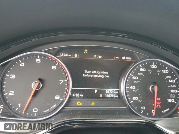 2016 Audi A8 L 4.0T Sport with VIN WAU43AFD2GN005784, listed as a Copart auction lot 78958264 with 146,710 mi miles and Salvage Title. Bid and sale history available at carsss.com. Image 9.