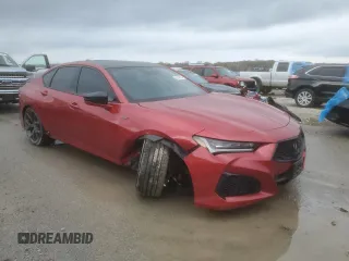2021 Acura TLX Type S with VIN 19UUB7F03MA001317, listed as a Copart auction lot 80432464 with 19,683 mi miles and Salvage Title. Bid and sale history available at carsss.com. Image 4.