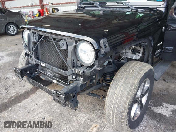 2019 Jeep Wrangler Unlimited Sahara with VIN 1C4HJXEG5KW532861, listed as a IAAI auction lot 41698912 with 121,278 mi miles and . Bid and sale history available at DreamBid. Image 6.
