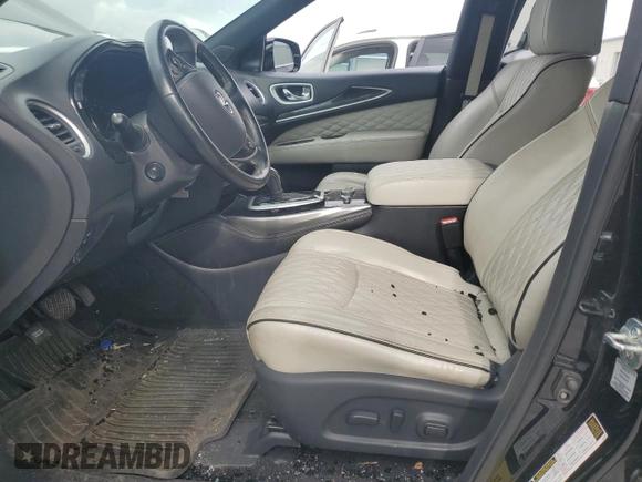 2019 Infiniti QX60 Luxe with VIN 5N1DL0MM2KC510398, listed as a Copart auction lot 60469365 with 130,117 mi miles and Salvage title. Bid and sale history available at DreamBid. Image 7.