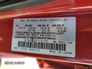 2015 Mazda 3 i Touring with VIN JM1BM1L74F1272792, listed as a Copart auction lot 47896425 with 158,315 mi miles and Salvage Title. Bid and sale history available at carsss.com. Image 15.