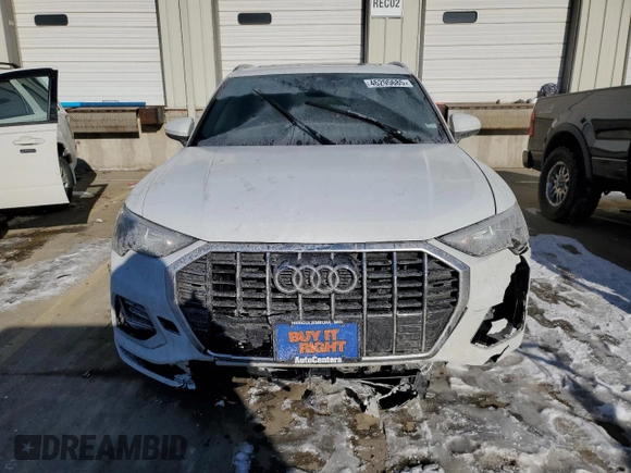 2020 Audi Q3 Premium with VIN WA1AECF38L1024869, listed as a Copart auction lot 46295685 with 124,720 mi miles and Salvage Title. Bid and sale history available at carsss.com. Image 5.