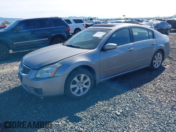 2007 Nissan Maxima 3.5 SL with VIN 1N4BA41EX7C856041, listed as a IAAI auction lot 41870443 with 208,737 mi miles. Bid and sale history available at carsss.com. Image 2.