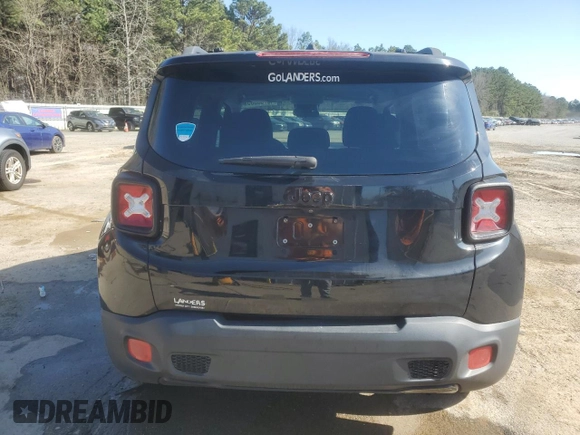 2017 Jeep Renegade Altitude with VIN ZACCJABH3HPE93665, listed as a Copart auction lot 48700355 with 110,218 mi miles and Salvage title. Bid and sale history available at DreamBid. Image 6.