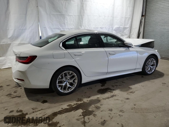 2025 BMW 3 Series 330i xDrive with VIN 3MW89CW02S8F00975, listed as a Copart auction lot 89027935 with 3,667 mi miles and Salvage Title. Bid and sale history available at carsss.com. Image 3.