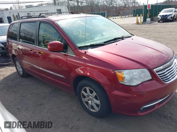 2012 Chrysler Town & Country Touring with VIN 2C4RC1BG5CR400323, listed as a IAAI auction lot 41902471 with 999,999 mi miles. Bid and sale history available at carsss.com. Image 1.